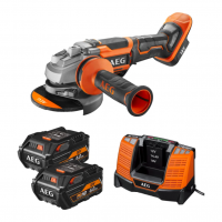 AEG BEWS 18-125BLPX-602C 18V Bezuhlíková 125mm aku uhlová brúska s posuvným spínačom (2x6.0Ah)