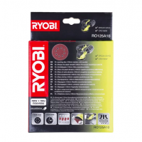 Ryobi RO125A10 10ks sada 125mm brúsnych papierov pre excentrickú brúsku