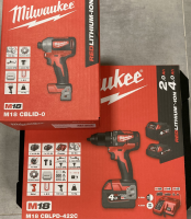 Milwaukee M18 CBLID-0/M18 CBLPD-422C Set razový uťahovák a príklepová vŕtačka