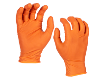 Jednorazové nitrilové rukavice oranžovej farby 9/L - 50 ks 4932501906