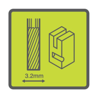 Ryobi RAR107 3.2mm štvorcový nástavec z karbidu