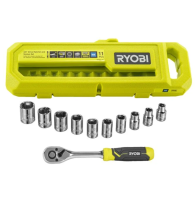 Ryobi 11-dielna 3/8” sada račne a nástrčných kľúčov
