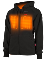 MILWAUKEE M12™ Dámska vyhrievaná mikina s kapucňou "L" - čierna