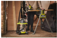 RYOBI 1250W vysávač na suché a mokré čistenie RVC-1220I-G