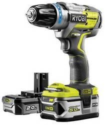 Ryobi R18PDBL-252S 18V Bezuhlíková aku príklepová vŕtačka (5.0Ah a 2.0Ah)