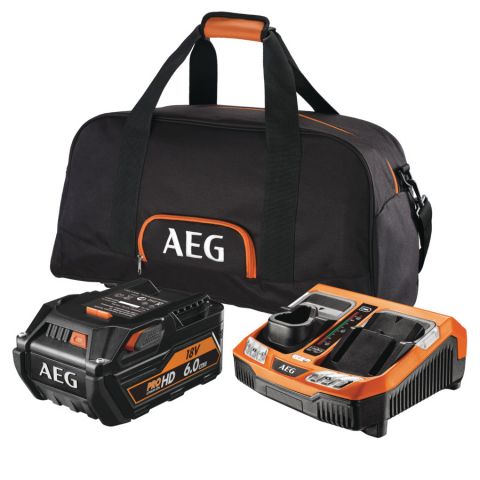 AEG SETL1860RHD-BLK sada 18V pro lithium-ion™ HD 6.0Ah akumulátor s nabíjačkou