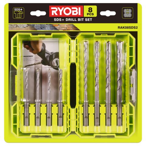 Ryobi RAK08SDS2 8ks sada SDS+ vrtákov