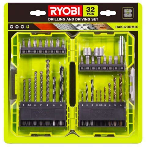 Ryobi RAK32DDMIX 32ks sada vŕtacích a skrutkovacích bitov