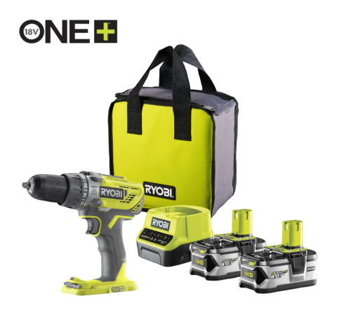 Ryobi R18PD3-240S 18V aku príklepová vŕtačka (2x4.0Ah)