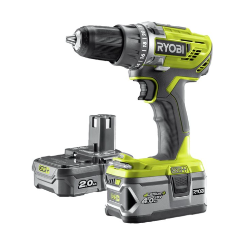 Ryobi R18DD3-242S 18V Akumulátorový vŕtací skrutkovač (1x4.0Ah a 1x2.0Ah)