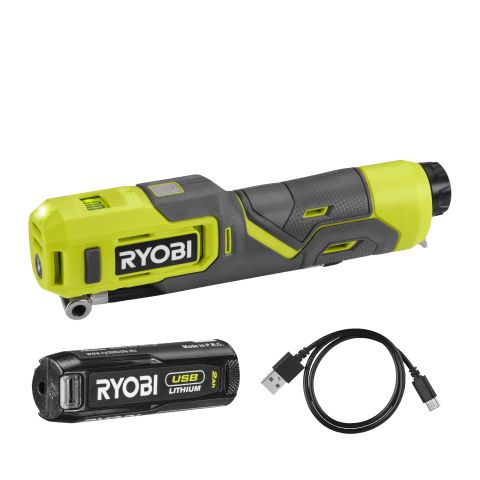 Ryobi RI4-120G 4V Akumulátorový vysokotlakový kompresor USB Lítium (1x 2,0Ah)