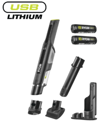 RYOBI RHV44-220G  USB Lithium™ Ručný vysávač s nabíjacou stanicou (2 × 2,0 Ah)
