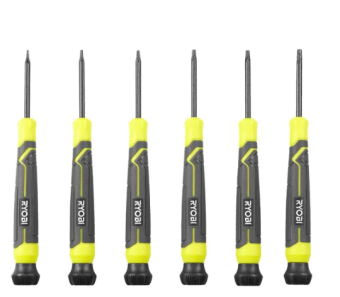 RYOBI 6ks Sada torx magnetických detailných skrutkovačov RHSDSPCT6