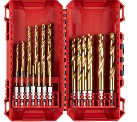 MILWAUKEE Sada vrtákov do kovu RED HEX SHOCKWAVE™ HSS-G TiN O 19 ks