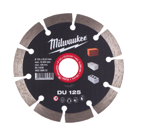 MILWAUKEE Diamantový kotúč DU 125 × 22,2 mm