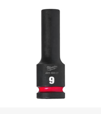MILWAUKEE Nástrčný kľúč 1/2" - Hex 9 SHOCKWAVE™ predĺžený