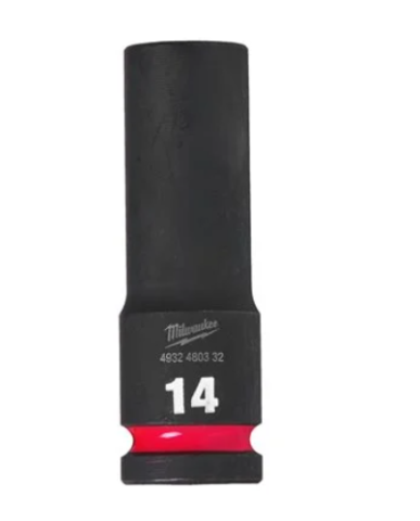 MILWAUKEE Nástrčný kľúč 1/2" - Hex 14 SHOCKWAVE™ predĺžený