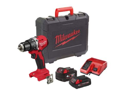 MILWAUKEE M18™ Aku vŕtačka s príklepom - kompaktná, 1x 4,0 Ah + 1x 2,0 Ah M18BLPDRC-422C